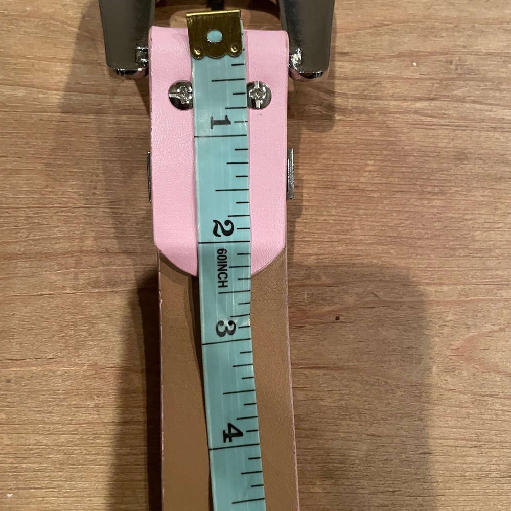 Like New Women’s Pink Silver Studded Rhinestone Belt Barbiecore Western Boho - Picture 5 of 12